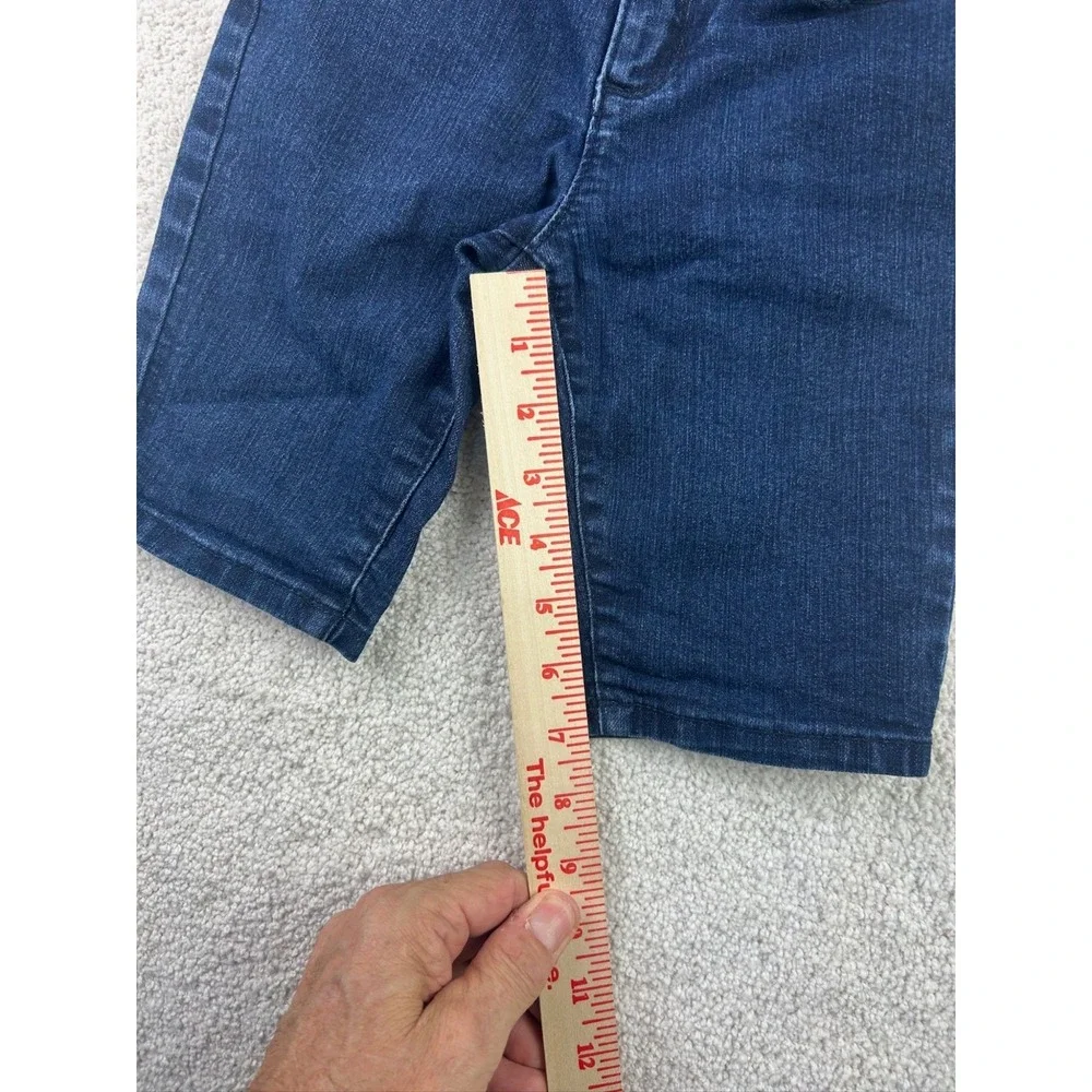 Childrens Place Girls‎ Denim Bermuda Shorts Size 6 Dark Wash Cotton/Spandex